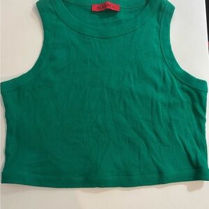 Max & Co. Green Ribbed Tank Top